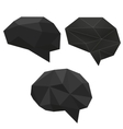 abstract creative low polygonal black diamond vector image vector image