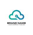 cloud technology logo vector image