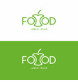 inscription food modern sign and emblem vector image