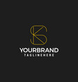 sk or ks abstract initial monogram letter vector image vector image