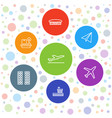 7 plane icons vector image vector image