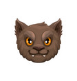 cartoon halloween werewolf emoji sinister wolf vector image vector image