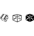 dice icon isolated on white background vector image