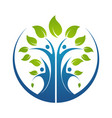 family tree symbol icon logo design template vector image