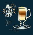 modern hand drawn lettering label for coffee drink vector image
