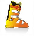 ski sports boot vector image