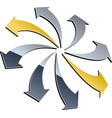 3d shiny arrows vector image