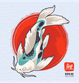 koi fish art vector image vector image