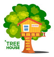 tree house children playground vector image