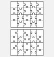 two white puzzle vector image