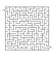 abstract square labyrinth with a black stroke vector image