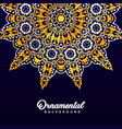 arabic ornament background baroque in victorian vector image vector image