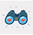 closeup binoculars vector image