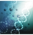 dna molecule structure on a green background vector image