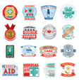medical health center clinic logo emblem vector image