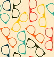 seamless pattern with glasses in flat style vector image vector image
