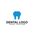 simple tooth care dental clinic dentist logo vector image vector image