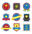 vintage retro flat badges labels signs vector image
