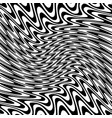 abstract warped black and white lines background vector image