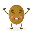 cartoon a kiwi cute fruit mascot vector image