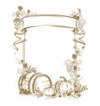 harvesting vintage frame vector image