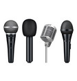 microphones 3d music studio misc mic equipment vector image vector image