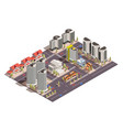 modern city isometric composition vector image