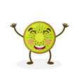 cartoon a kiwi cute fruit mascot vector image