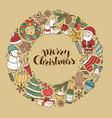 christmas greeting card vector image