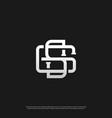 Gs artistic letter logo design with serif font Vector Image