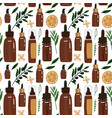 seamless pattern in flat style with cosmetics vector image vector image