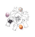 hand drawn happy easter wish handwritten vector image vector image