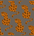 seamless pattern of yellow leopard vector image