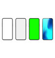 smartphone with blank touch screen and abstract vector image