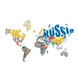 text world map vector image vector image