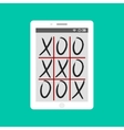 tic-tac-toe game mobile app concept vector image vector image