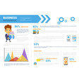 business infographics set copy space vector image