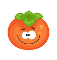 cute cartoon persimmon fruit vector image