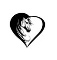horse love sign image vector image vector image
