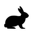 rabbit easter bunny silhouette vector image