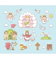 religious icon set vector image