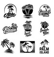 set of summer emblems and design elements vector image