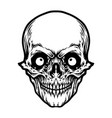 spooky skull detailed silhouette vector image vector image