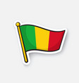 sticker national flag mali vector image vector image