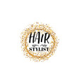 badge for small businesses - beauty salon hair vector image vector image
