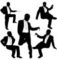 business silhouettes vector image