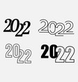 collection 2021 happy new year text design vector image