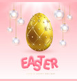 happy easter background with faberge egg vector image vector image