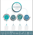 infographic template with 3d circles paper label vector image vector image