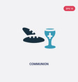 two color communion icon from religion concept vector image